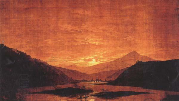 Caspar David Friedrich Mountainous River Landscape (mk45) China oil painting art